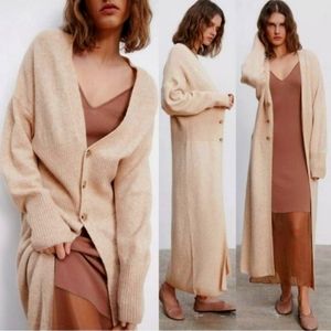 BNWT Zara wool blend maxi cardigan